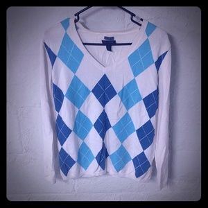 TOMMY HILFIGER | Argyle Sweater - Large